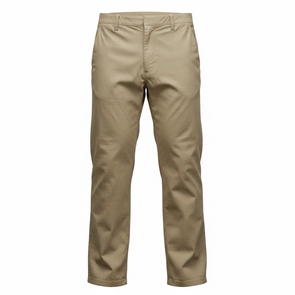 Liz Claiborne LizSport Tan Flat Front High Rise Straight Leg Pants Womens 14